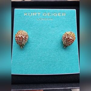 NWT Kurt Geiger Multicolor Gold Toned ✨Crystal Pierced Earrings